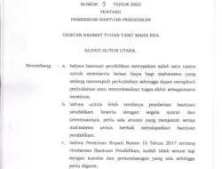 PENGUMUMAN Peraturan Bupati (Perbup) Nomor 9 Tahun 2022 Tentang Pemberian Bantuan Pendidikan di Kab. Buton Utara