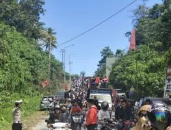 Ribuan Simpatisan dan Pendukung Iringi Paslon Salam Sahadia – Afif Daftar di KPU Butur