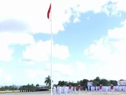 Paskibraka Butur Sukses Kibarkan Bendera Merah Putih