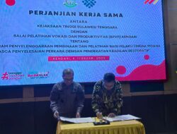 Kejati Sultra – BPVP Teken Kerjasama Program Pelatihan bagi Pelaku Tindak Pidana