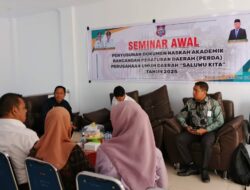 Bupati Butur Afirudin Mathara, Buka Seminar Awal Penyusunan Naskah Akademik Raperda Perumda Saluwu Kita