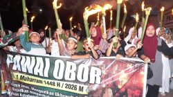 Pawai Obor Semarakkan Tahun Baru Islam 1448 H, Sekda Baubau Apresiasi Kekompakan Warga Betoambari