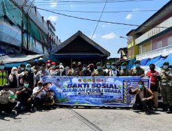 PWI Baubau Bersama TNI-Polri dan IDI Bagikan 2.000 Masker, Warga Diimbau Waspadai Kabut Asap